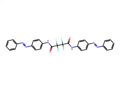 Butanediamide, 2,2,3,3-tetrafluoro-N1,N4-bis[4-(2-phenyldiazenyl)phenyl]- structure
