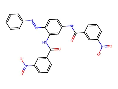 Benzamide, N,N'-[4-(phenylazo)-1,3-phenylene]bis[3-nitro-(9CI) structure