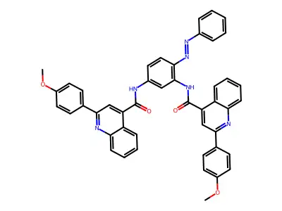 4-Quinolinecarboxamide, N,N'-[4-(phenylazo)-1,3-phenylene]bis[2-(4-methoxyphenyl)- (9CI) structure