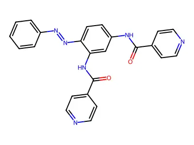 4-Pyridinecarboxamide, N,N'-[4-(phenylazo)-1,3-phenylene]bis-(9CI) structure