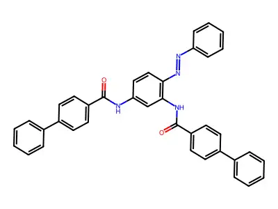 [1,1'-Biphenyl]-4-carboxamide, N-[3-[([1,1'-biphenyl]-4-ylcarbonyl)amino]-4-(2-phenyldiazenyl)phenyl]- structure