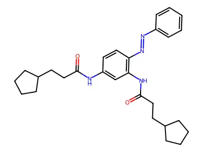 Cyclopentanepropanamide, N,N'-[4-(phenylazo)-1,3-phenylene]bis-(9CI) structure