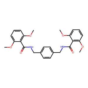 N-[[4-[[(2,6-dimethoxybenzoyl)amino]methyl]phenyl]methyl]-2,6-dimethoxybenzamide structure
