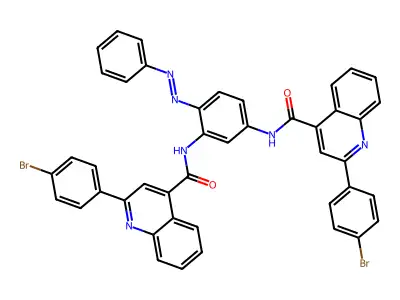4-Quinolinecarboxamide, N,N'-[4-(phenylazo)-1,3-phenylene]bis[2-(4-bromophenyl)- (9CI) structure
