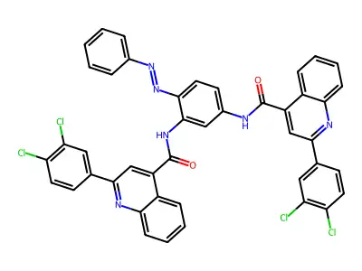 2-(3,4-dichlorophenyl)-N-[3-[[2-(3,4-dichlorophenyl)quinoline-4-carbonyl]amino]-4-phenyldiazenylphenyl]quinoline-4-carboxamide structure