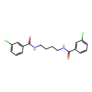 3-chloro-N-[4-[(3-chlorobenzoyl)amino]butyl]benzamide structure