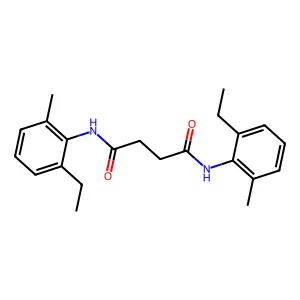 N,N'-bis(2-ethyl-6-methylphenyl)butanediamide structure