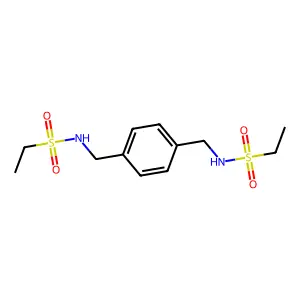 N-[[4-[(ethylsulfonylamino)methyl]phenyl]methyl]ethanesulfonamide structure