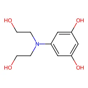5-[Bis(2-hydroxyethyl)amino]benzene-1,3-diol structure