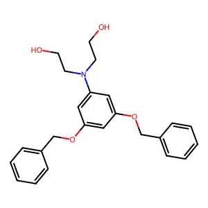 2-[N-(2-hydroxyethyl)-3,5-bis(phenylmethoxy)anilino]ethanol structure