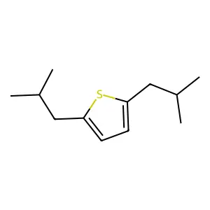 Thiophene, 2,5-bis(2-methylpropyl)- structure