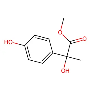 Benzeneacetic acid, alpha,4-dihydroxy-alpha-methyl-, methyl ester structure