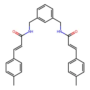 (E)-3-(4-methylphenyl)-N-[[3-[[[(E)-3-(4-methylphenyl)prop-2-enoyl]amino]methyl]phenyl]methyl]prop-2-enamide structure