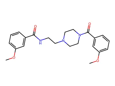 3-methoxy-N-[2-[4-(3-methoxybenzoyl)piperazin-1-yl]ethyl]benzamide structure