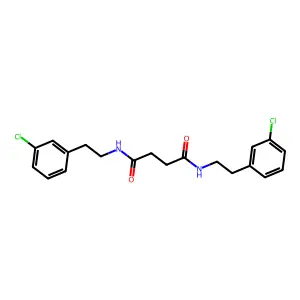 N,N'-bis[2-(3-chlorophenyl)ethyl]butanediamide structure