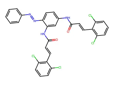 2-Propenamide, N,N'-[4-(phenylazo)-1,3-phenylene]bis[3-(2,6-dichlorophenyl)- (9CI) structure