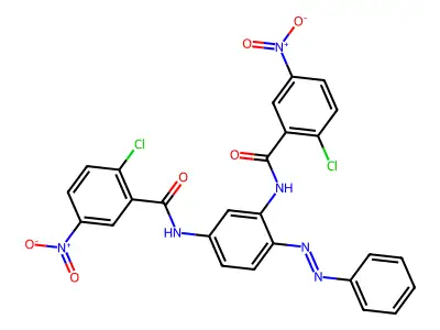 Benzamide, N,N'-[4-(phenylazo)-1,3-phenylene]bis[2-chloro-5-nitro-(9CI) structure