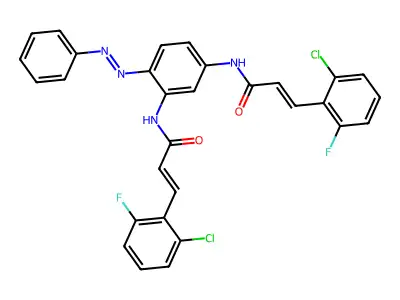 2-Propenamide, N,N'-[4-(phenylazo)-1,3-phenylene]bis[3-(2-chloro-6-fluorophenyl)- (9CI) structure