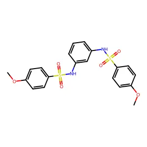4-methoxy-N-[3-[(4-methoxyphenyl)sulfonylamino]phenyl]benzenesulfonamide structure