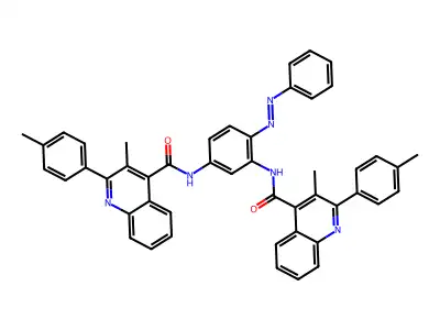 3-methyl-N-[3-[[3-methyl-2-(4-methylphenyl)quinoline-4-carbonyl]amino]-4-phenyldiazenylphenyl]-2-(4-methylphenyl)quinoline-4-carboxamide structure