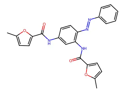 2-Furancarboxamide, N,N'-[4-(phenylazo)-1,3-phenylene]bis[5-methyl-(9CI) structure