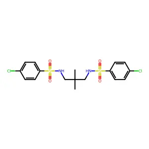 4-chloro-N-[3-[(4-chlorophenyl)sulfonylamino]-2,2-dimethylpropyl]benzenesulfonamide structure