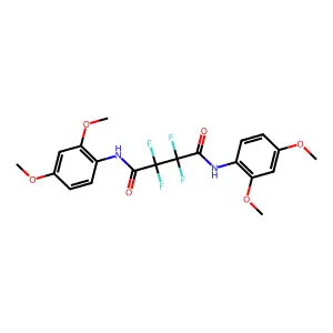 N,N'-bis(2,4-dimethoxyphenyl)-2,2,3,3-tetrafluorobutanediamide structure