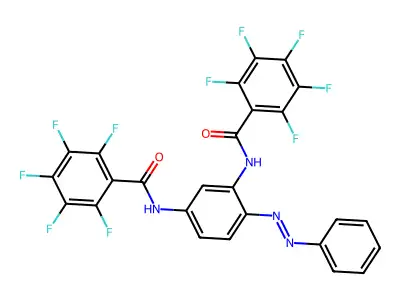 Benzamide, N,N'-[4-(phenylazo)-1,3-phenylene]bis[2,3,4,5,6-pentafluoro-(9CI) structure