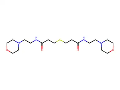 3,3'-thiobis{N-[2-(4-morpholinyl)ethyl]propanamide} structure