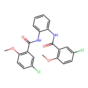 5-Chloro-N-(2-((5-chloro-2-methoxybenzoyl)amino)phenyl)-2-methoxybenzamide structure