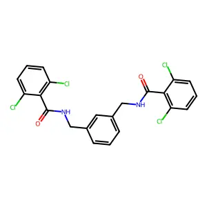 2,6-dichloro-N-[[3-[[(2,6-dichlorobenzoyl)amino]methyl]phenyl]methyl]benzamide structure