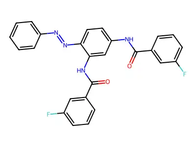 Benzamide, N,N'-[4-(phenylazo)-1,3-phenylene]bis[3-fluoro-(9CI) structure
