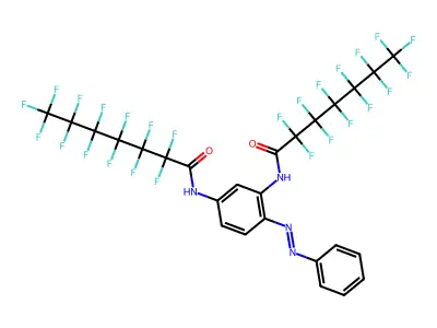 2,2,3,3,4,4,5,5,6,6,7,7,7-tridecafluoro-N-[4-phenyldiazenyl-3-(2,2,3,3,4,4,5,5,6,6,7,7,7-tridecafluoroheptanoylamino)phenyl]heptanamide structure