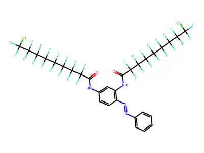 9-chloro-N-[3-[(9-chloro-2,2,3,3,4,4,5,5,6,6,7,7,8,8,9,9-hexadecafluorononanoyl)amino]-4-phenyldiazenylphenyl]-2,2,3,3,4,4,5,5,6,6,7,7,8,8,9,9-hexadecafluorononanamide structure