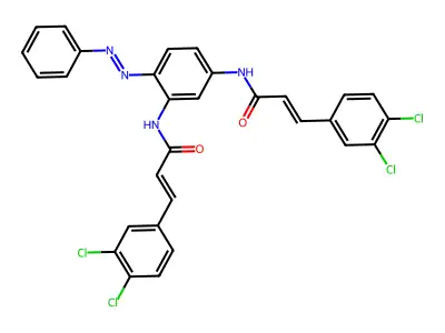 2-Propenamide, N,N'-[4-(phenylazo)-1,3-phenylene]bis[3-(3,4-dichlorophenyl)- (9CI) structure