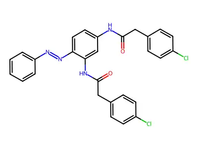Benzeneacetamide, N,N'-[4-(phenylazo)-1,3-phenylene]bis[4-chloro-(9CI) structure