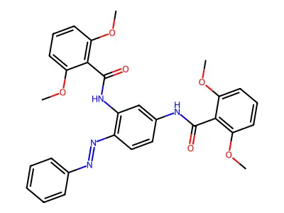 Benzamide, N,N'-[4-(phenylazo)-1,3-phenylene]bis[2,6-dimethoxy-(9CI) structure