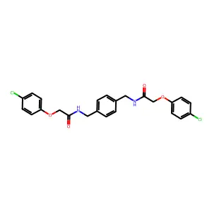 2-(4-chlorophenoxy)-N-[[4-[[[2-(4-chlorophenoxy)acetyl]amino]methyl]phenyl]methyl]acetamide structure
