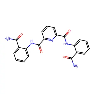 2-N,6-N-bis(2-carbamoylphenyl)pyridine-2,6-dicarboxamide structure