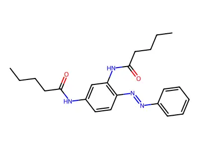 N-[3-(pentanoylamino)-4-(phenyldiazenyl)phenyl]pentanamide structure
