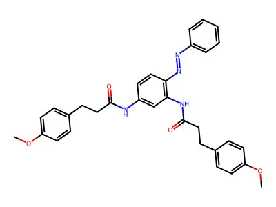 Benzenepropanamide, N,N'-[4-(phenylazo)-1,3-phenylene]bis[4-methoxy-(9CI) structure