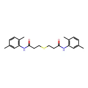 3,3'-sulfanediylbis[N-(2,5-dimethylphenyl)propanamide] structure