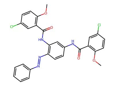 Benzamide, N,N'-[4-(phenylazo)-1,3-phenylene]bis[5-chloro-2-methoxy-(9CI) structure