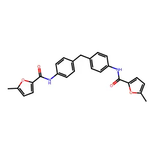 5-methyl-N-[4-[[4-[(5-methylfuran-2-carbonyl)amino]phenyl]methyl]phenyl]furan-2-carboxamide structure