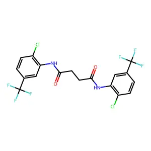 N,N'-bis[2-chloro-5-(trifluoromethyl)phenyl]butanediamide structure
