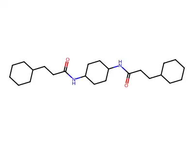 3-cyclohexyl-N-[4-(3-cyclohexylpropanoylamino)cyclohexyl]propanamide structure