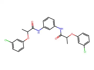 2-(3-chlorophenoxy)-N-[3-[2-(3-chlorophenoxy)propanoylamino]phenyl]propanamide structure