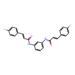 (E)-3-(4-fluorophenyl)-N-[3-[[(E)-3-(4-fluorophenyl)prop-2-enoyl]amino]phenyl]prop-2-enamide structure