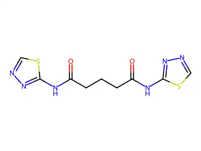 N,N'-bis(1,3,4-thiadiazol-2-yl)pentanediamide structure