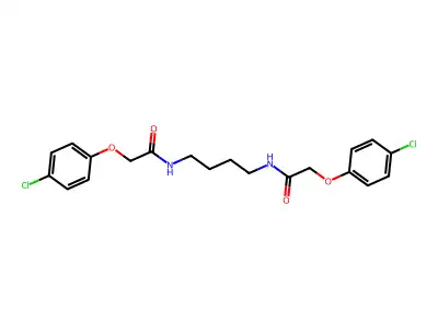 2-(4-chlorophenoxy)-N-[4-[[2-(4-chlorophenoxy)acetyl]amino]butyl]acetamide structure